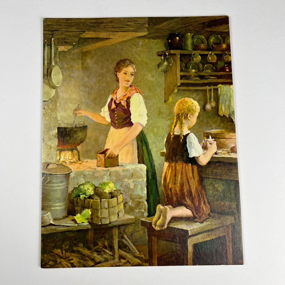 Winde Fine Prints Little Helper by Kassell 11x14 Multi Color Vintage Kitchen Art